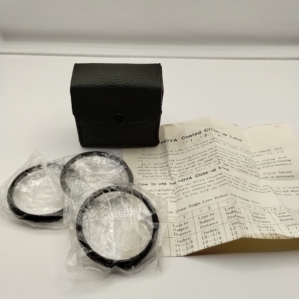 HOYA 48mm +1 +2 +3 CLOSE-UP LENS FILTER SET With Case MADE IN JAPAN